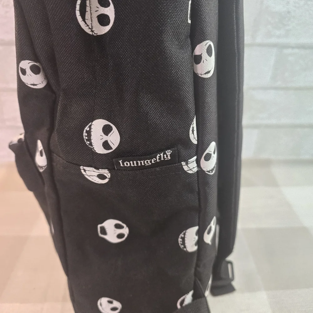 Jack Skellington Print Black Backpack 16